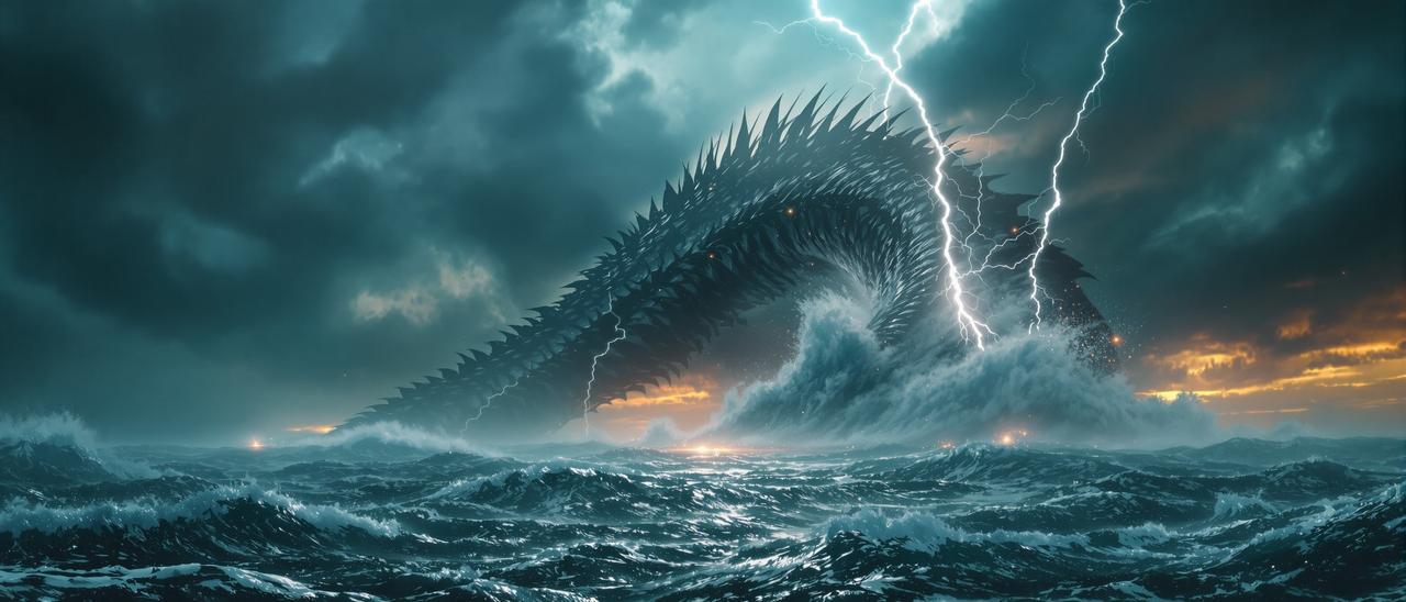 露露影院深海巨兽宣传横幅